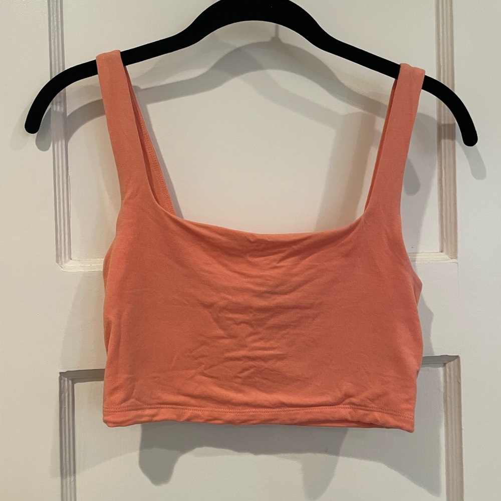 Aritzia Wilfred Coral Crop Tank Top